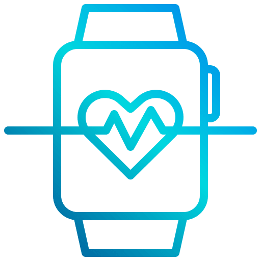 Heart rate beats smartwatch electronic device icon Heart rate beats smartwatch electronic device icon