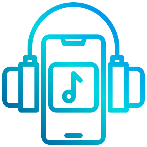 Music smartphone podcast music icon Music smartphone podcast music icon