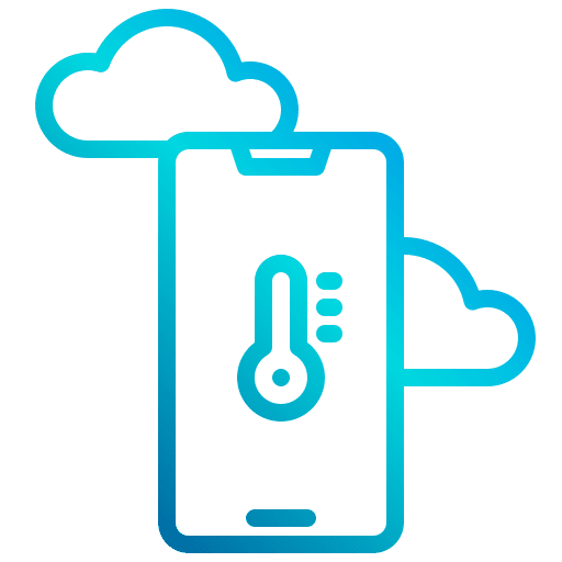 Weather smartphone mobile phone forecast icon Weather smartphone mobile phone forecast icon