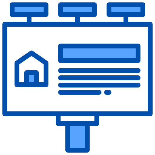 Billboard digital signage real estate marketing icon Billboard digital signage real estate marketing icon