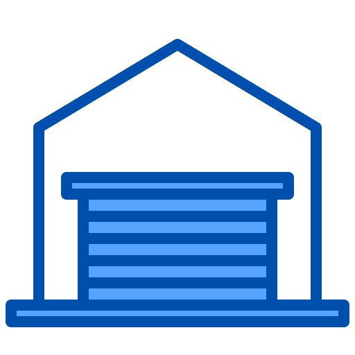 Garage storage door warehouse icon