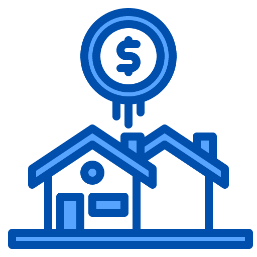 Residential sell architecture and city house icon