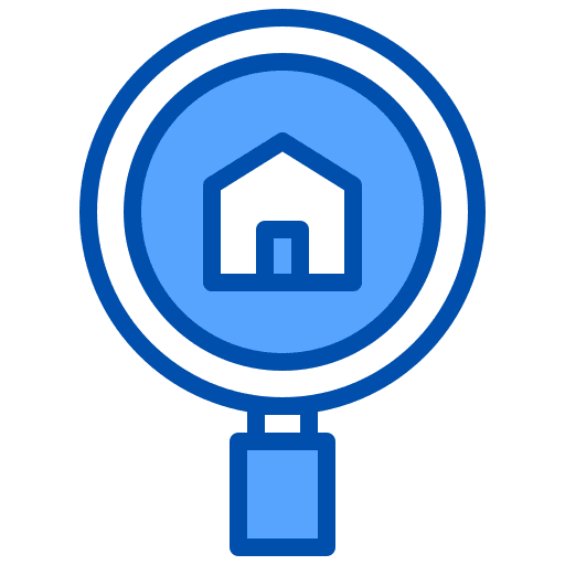 Search search building loupe icon Search search building loupe icon