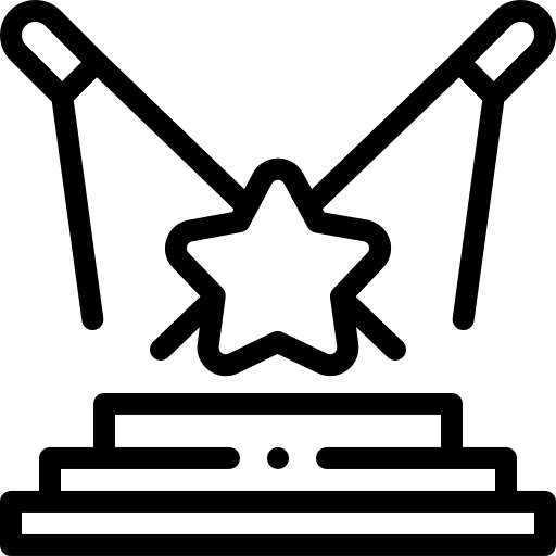 Stage concert stage illumination icon