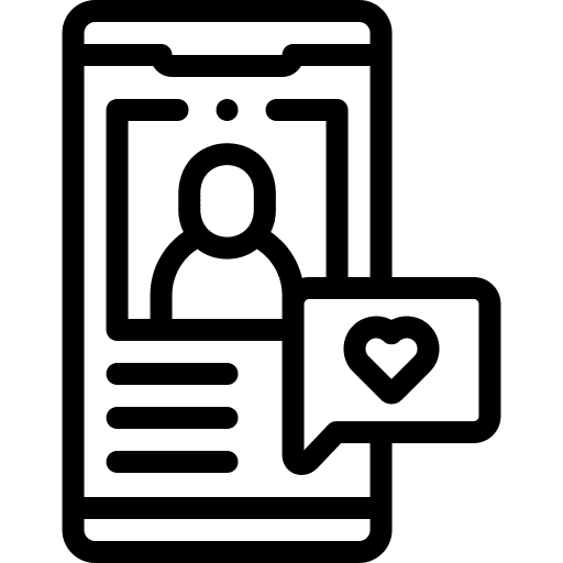 Smartphone message reaction smartphone icon Smartphone message reaction smartphone icon