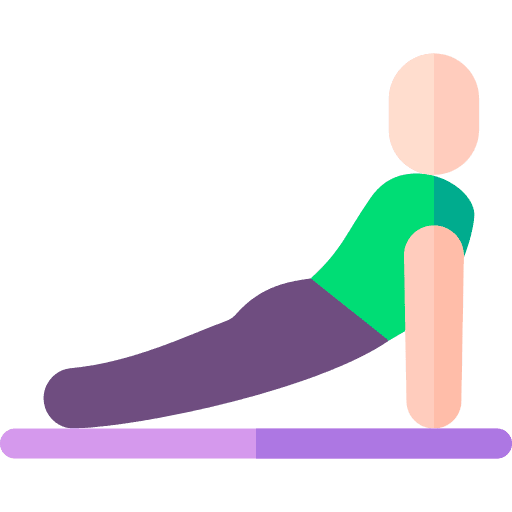 Yoga pose wellness body stretching icon