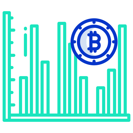 Analytic exchange business and finance trend icon