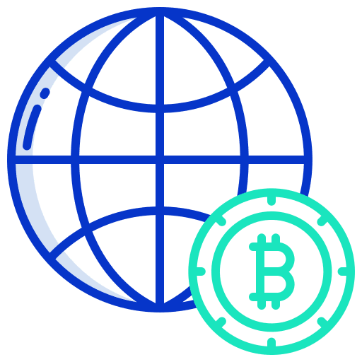 Globe digital currency business and finance digital money icon
