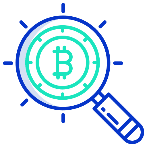 Search search bitcoin business and finance icon