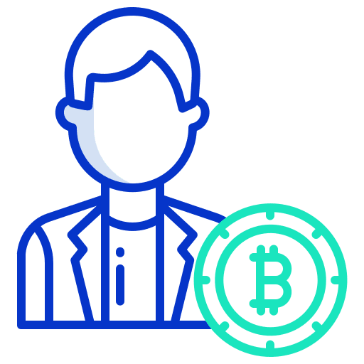 User creator coin person icon