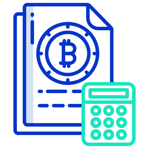 Calculator bitcoin calculator business and finance icon