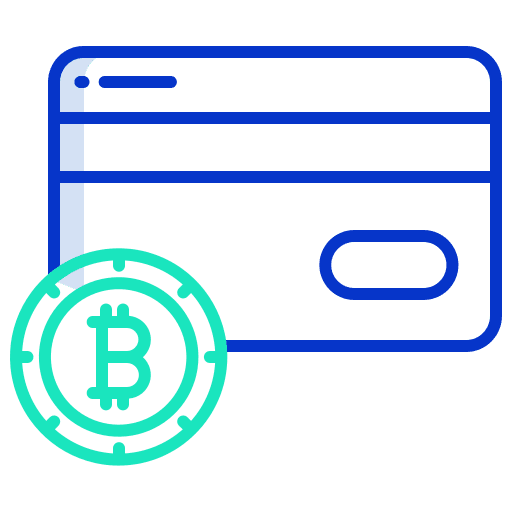 Card digital money bitcoin business and finance icon