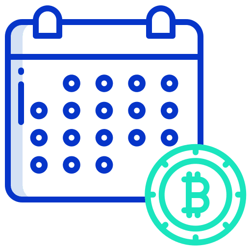 Date schedule date digital currency icon