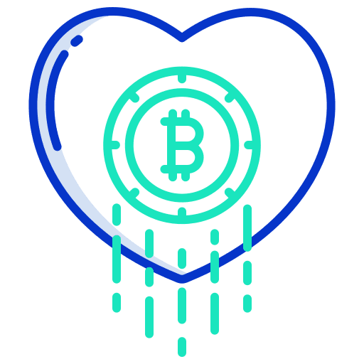 Heart cryptocurrency hearts like icon