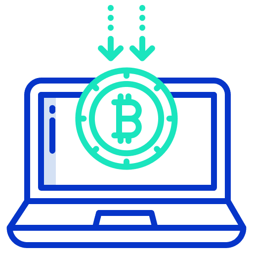 Laptop bitcoin cash payment method icon