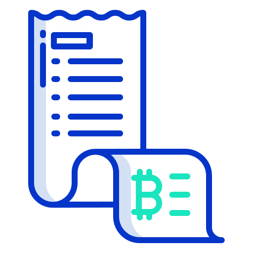 Bill receipt ticket business and finance icon