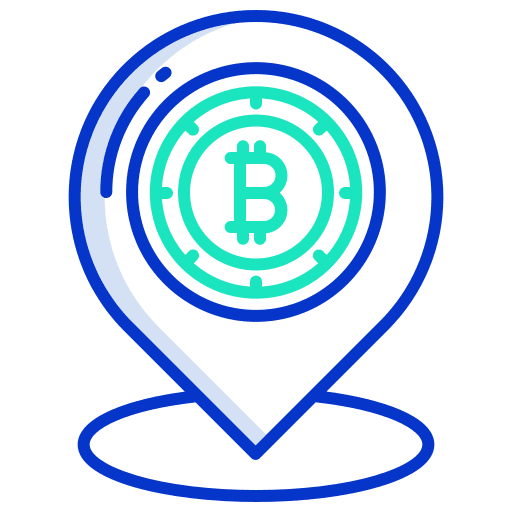 Map maps and location economy cryptocurrency icon