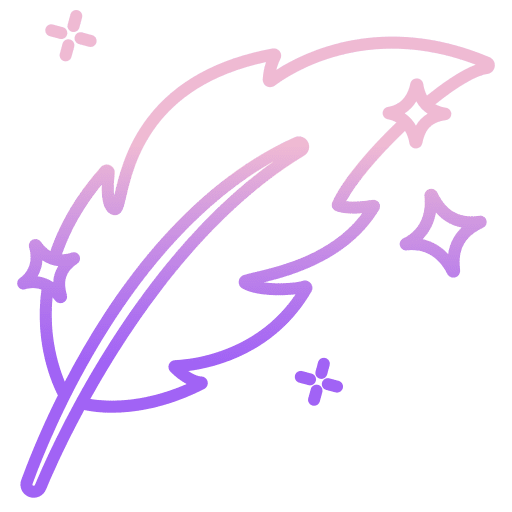 Quill feather pen lightweight write icon