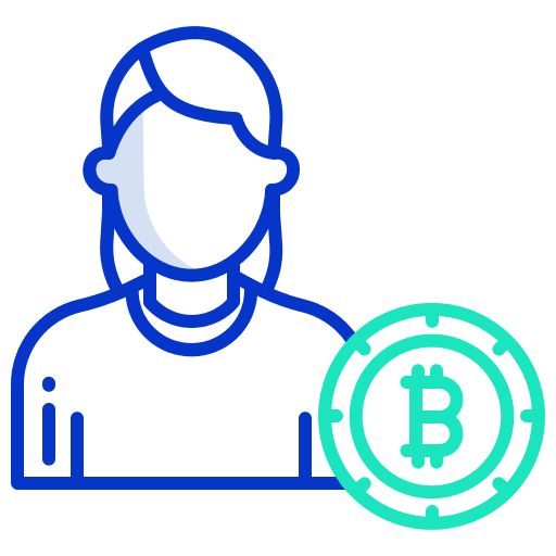 User profile coin person icon