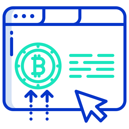 Web web business and finance bitcoin icon