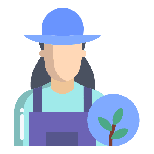Farmer farmer professions and jobs woman icon