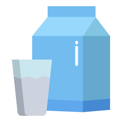 Milk dairy food and restaurant milk carton icon