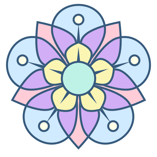 Mandala floral art and design floral design icon