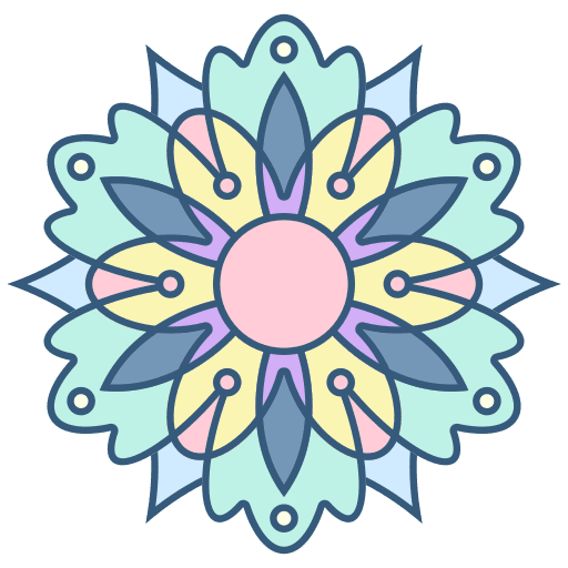 Mandala floral art and design floral design icon Mandala floral art and design floral design icon