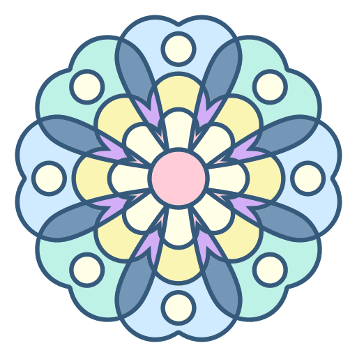 Mandala flower design shapes and symbols floral icon Mandala flower design shapes and symbols floral icon