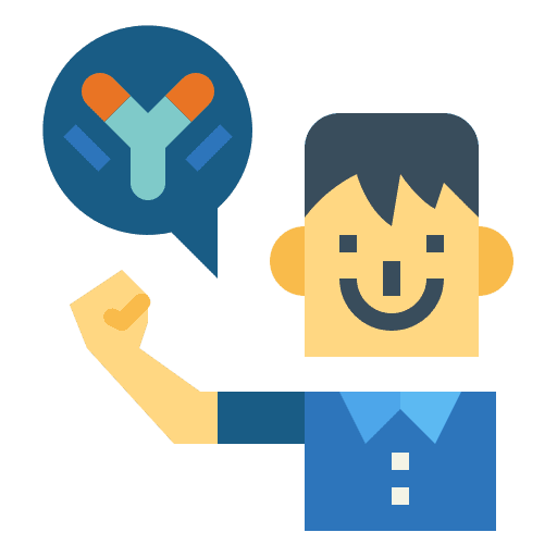 Antibodies user healthcare and medical cell icon
