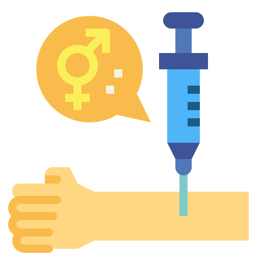 Hormone therapy arm healthcare and medical hormone therapy icon