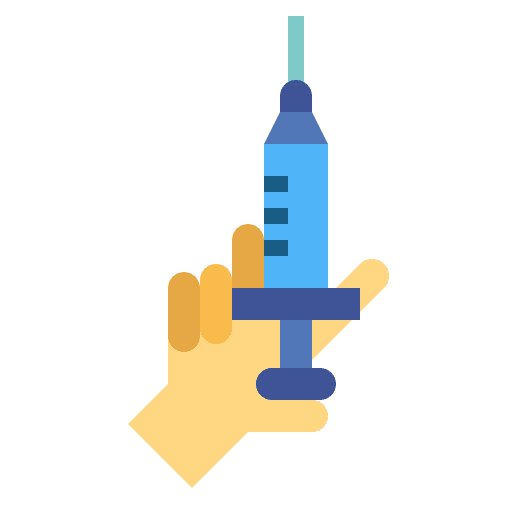 Injection healthcare hand medicine icon Injection healthcare hand medicine icon