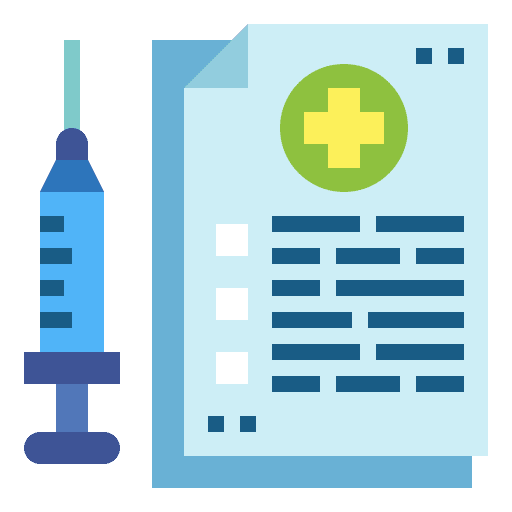 Vaccine record vaccine record document medical report icon