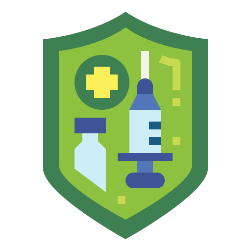 Shield healthcare protected syringe icon Shield healthcare protected syringe icon