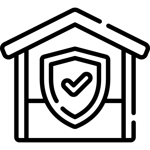 Insurance protection smarthome shield icon