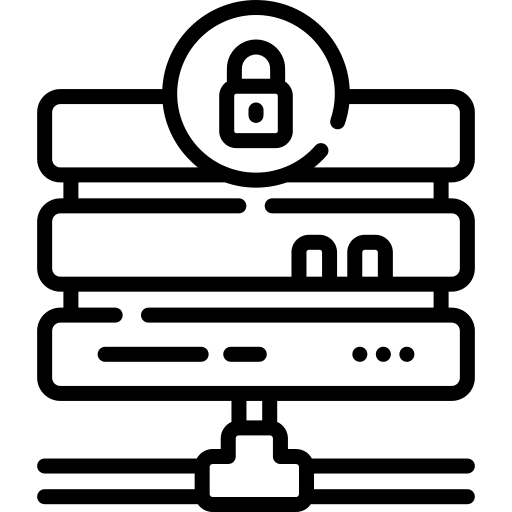 Server lock protection locked icon Server lock protection locked icon