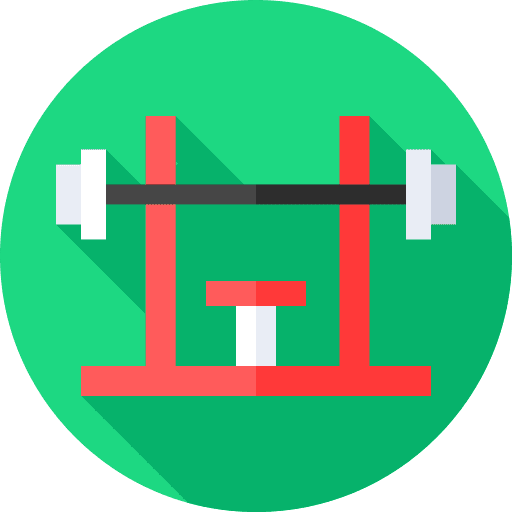 Bench press gym exercise sports and competition icon Bench press gym exercise sports and competition icon