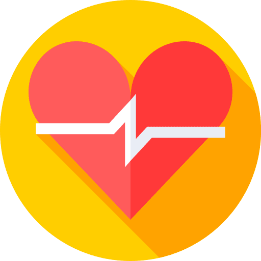 Heart healthcare and medical vitality pulse rate icon