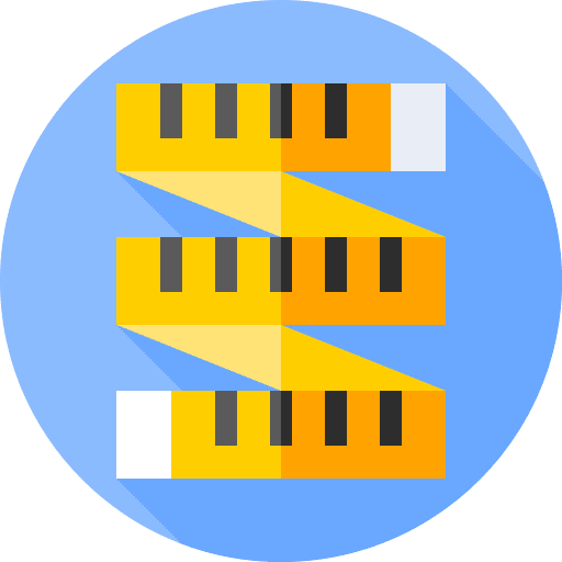 Measuring tape measure tape fitness tape measure icon