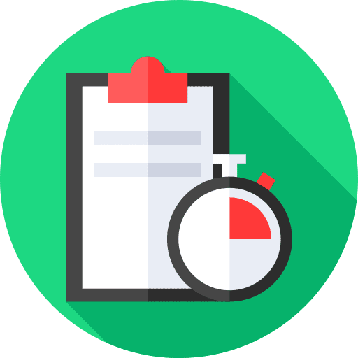 Training files and folders chronometer stopwatch icon