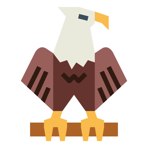 Eagle bird hawk animal icon