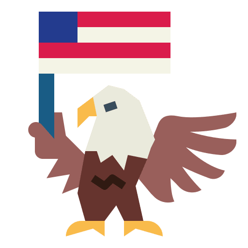 Eagle flag falcon bird icon Eagle flag falcon bird icon