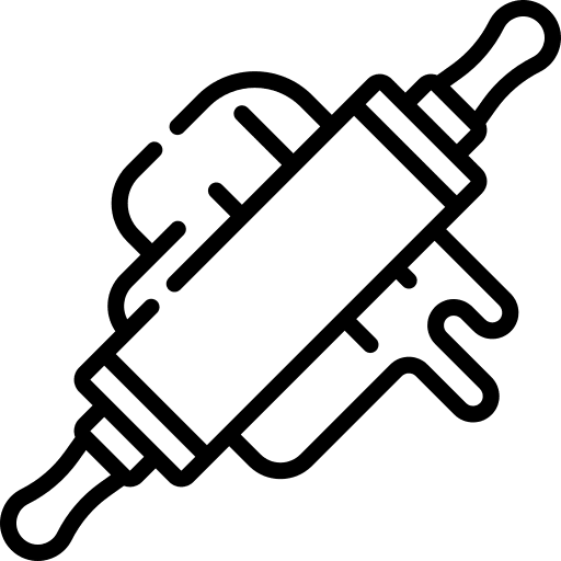 Roller pizza roller dough icon