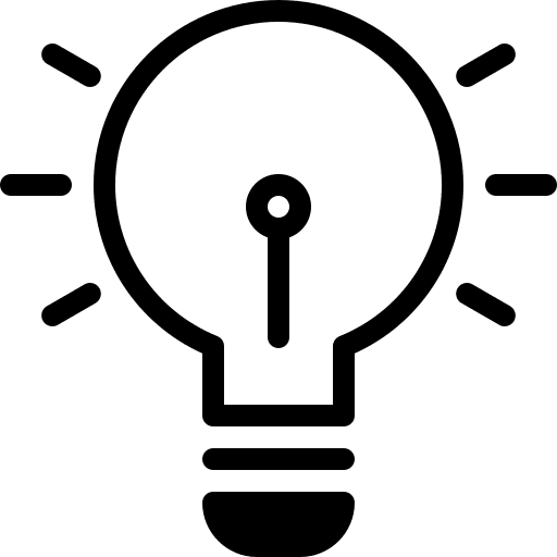 Idea electronics idea illumination icon