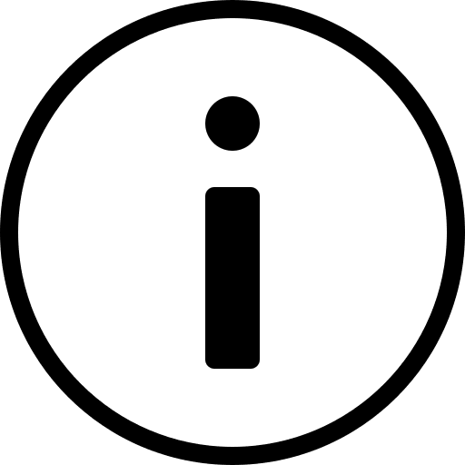 Information communications disclaimer letter i icon