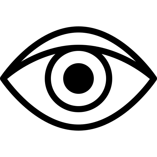 Vision visualize optical view icon