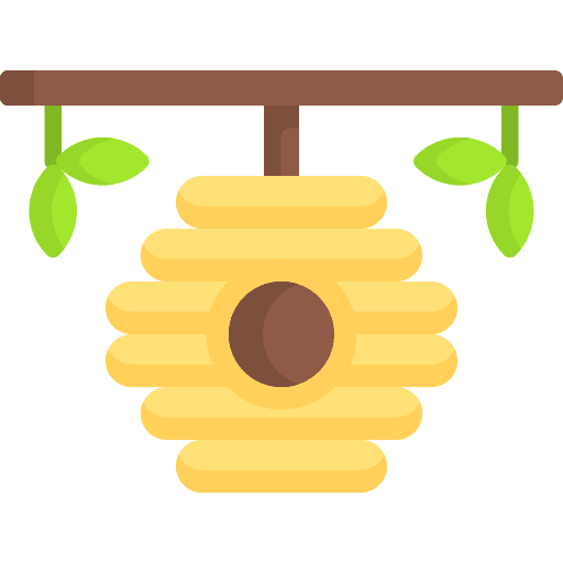 Beehive farming and gardening honeycomb nature icon Beehive farming and gardening honeycomb nature icon