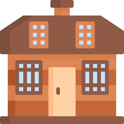 Cottage home shelter architecture and city icon Cottage home shelter architecture and city icon