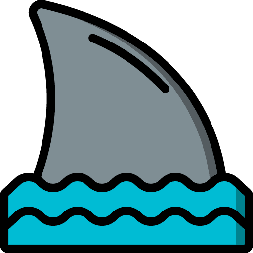 Fin sea shark sea life icon