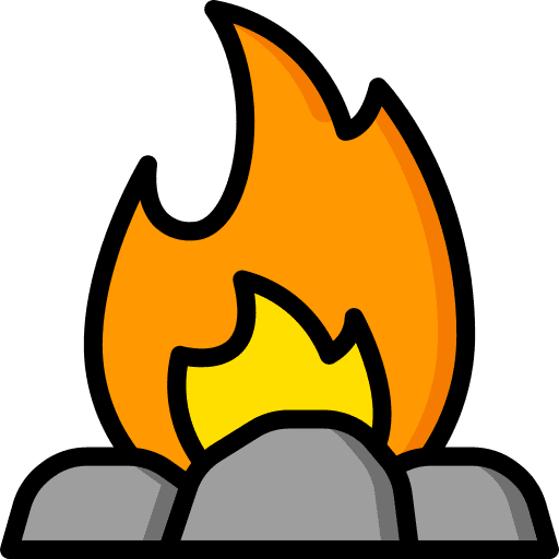 Firepit flame holidays security icon